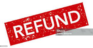 Refund Red Rubber Stamp Icon On Transparent Background Stock  gambar png