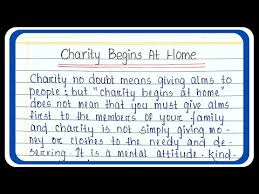 charity begins at home essay in english