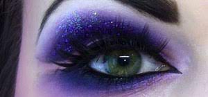 dramatic purple eye makeup look