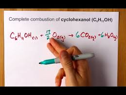 Complete Combustion Of Cyclohexanol