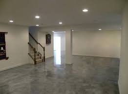 Basement Floor With Stained Concrete