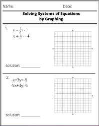 Equations By Graphing Worksheet