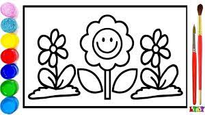 Dạy Bé Học Vẽ | Dạy bé học vẽ bông hoa | Vẽ bông hoa | Vẽ và tô màu bông hoa  lấp lánh