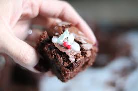 Give the gift of brownies, literally, with these frosted brownies. Recipe The Best Vegan Christmas Brownies I Just Love It Quite Frankly She Said