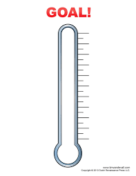 Thermometer Template Fundraising Goal Blank Printable