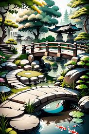 Beautiful Asian Zen Garden Landscape