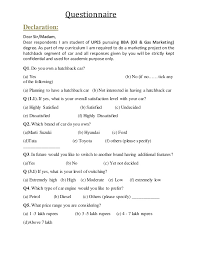 Questionnaire Example