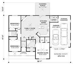 One Story 3 Bed Scandinavian House Plan