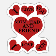 i love you mom and dad stickers