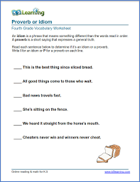 Idioms worksheets including a list of idioms with 35 examples of common idioms and common clichés suitable for use teaching students in the download the idioms and clichés worksheets. Grade Vocabulary Worksheets Printable And Organized By Subject Idioms With Answers Idioms Worksheets With Answers Worksheets Algebra Problem Solver With Steps Free Volume Worksheets With Answers Math Is Fun Home Mat Practice