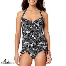 Catalina Womens Two Piece Tankini Swimsuit Bikini Set