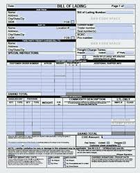 Free Bill Of Lading Form Lovely Excel Printable Invoice