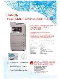 Please contact your canon authorized dealer for all your service needs. Imagerunner Advance C5030 C5035 Manualzz