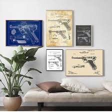 Luger Pistol Patent Chart Gun Blueprint
