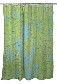 Me Moosehead Lake Me 1985 Topo Map Shower Curtain In