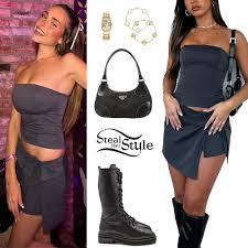 madison beer grey bustier and mini