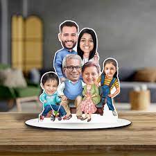 personalised joint family caricature