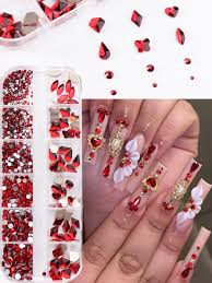 glitter diamond gem nail art