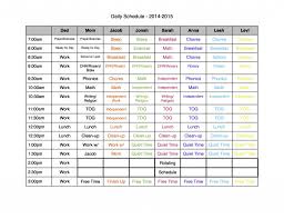 Homeschool Schedule Template Daily Printable Schedule Template