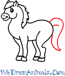 how to draw a cartoon horse