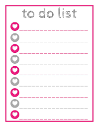 Pretty To Do List Grey And Pink