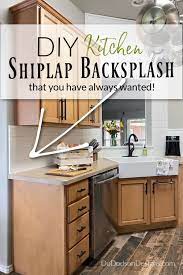 diy kitchen shiplap backsplash easy