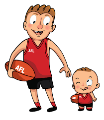 Cartoon vector illustration with mother, father, son, daughter and dog. Father And Son Footballer Cartoon Ecartoonman C