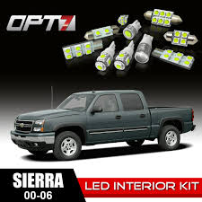 16pc Interior Led Replacement Light Bulbs Package Set For 00 06 Gmc Sierra White