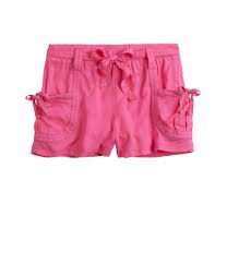 Justice Girls Slim Sash Belt Casual Chino Shorts