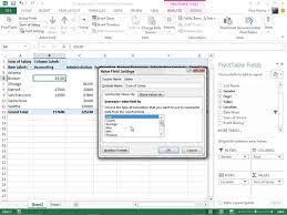 summary function in excel 2016