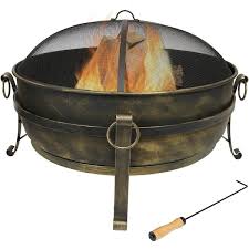 Large Steel Cauldron Wood Fire Pit