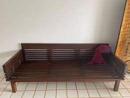 wooden sofa without cushion