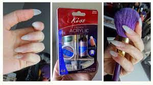 kiss acrylic nail kit demo tutorial