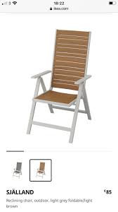 two ikea reclining garden chair with