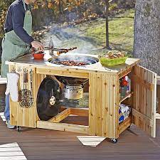 Grilling Center Woodworking Plan Wood