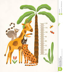 Children S Height Wall Chart In Centimeters Decorated With