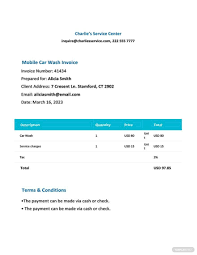 vehicle invoice in word free template