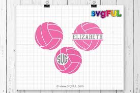 Free Svg Volleyball Svg Volleyball Frames Svg Volleyball Monogram Svg Crafter File Free Download Svg Cut Files