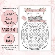 printable weight loss chart weight