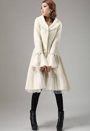 White Wool Coat Winter Wedding Coat