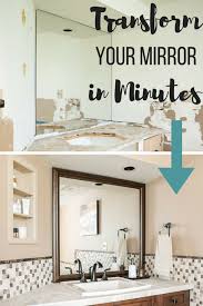 how to frame a basic bathroom mirror