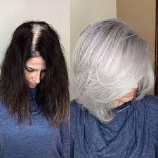 For most, this happens in the late 30s or early 40s, but for others, premature grays can appear as early as 20 and under due to genetics. How To Transition Box Dye Color To All Over Gray Or Silver