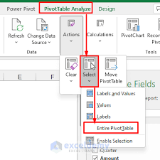 how to delete a pivot table in excel 3