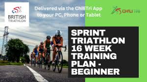 sprint triathlon 16 week training plan