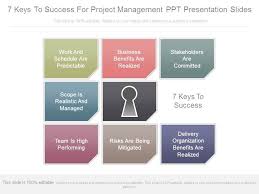 7 Keys To Success For Project Management Ppt Presentation