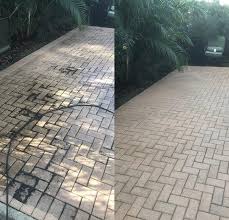 As long as you have maintained your clear sealant, this water cleaning should not damage the concrete. Before And After Pics Of Pressure Washing A Back Patio Click Image To View The How To Pressure Wash Your Concrete Pressure Washing Brick Driveway House Wash