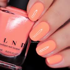 radiant neon peach cream nail polish