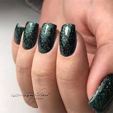 The #notpolish hashtag on instagram has become a popular way for nail techs to showcase amazing art created solely with acrylic powder. Dark Green And Black Acrylic Nails Nail And Manicure Trends