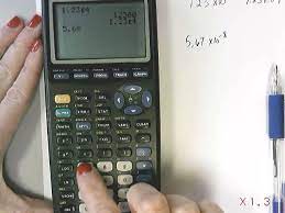 entering scientific notation on a ti 83