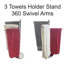 3 bar freestanding towel rack swivel